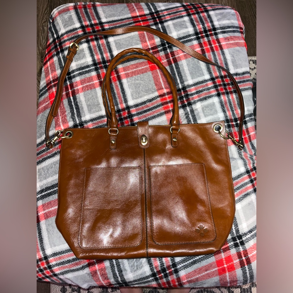 Large brown Patricia Nash shoulder purse